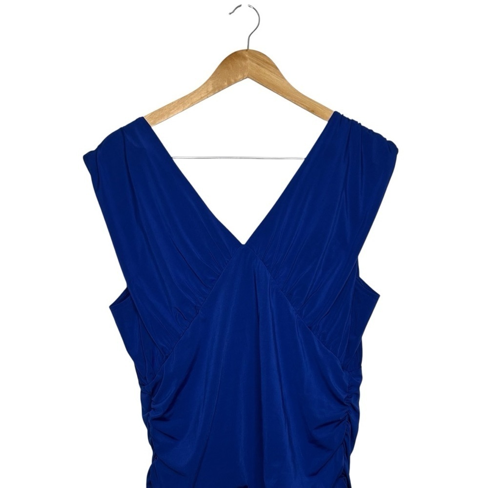 Express Royal Blue Body Contour Compression Sleeveless Ruched Bodysuit Size XL - Picture 8 of 8